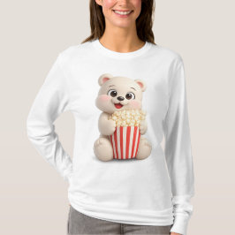 Camiseta Design de Urso de Pelúcia Adorável e Fofo