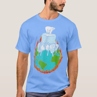 Camiseta Design De Urso Polar Para As Alterações Climáticas