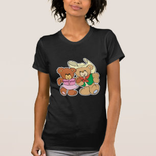 Camiseta design de ursos de pelúcia dançando quadrado fofo