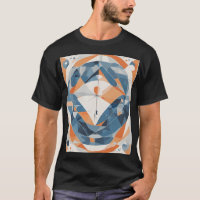 Design de vara de pesca de peixe geométrico abstra