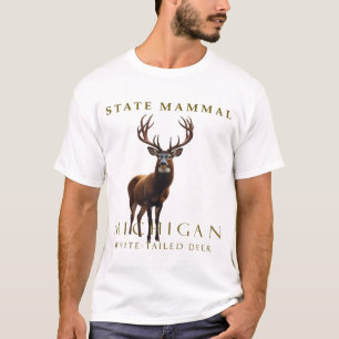 Camiseta Design de Veado de Cauda Branca de MI