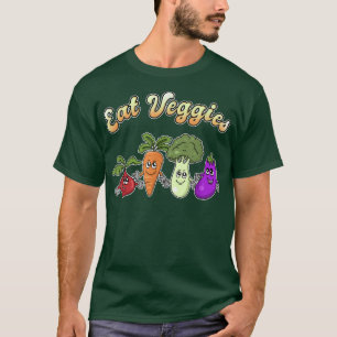 Camiseta Design De Veggie Cute Para Homens Vegetais