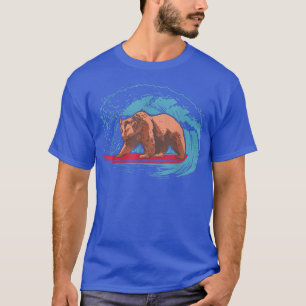 Camiseta design de Verão legal com uma barbatana-de-urso-pa