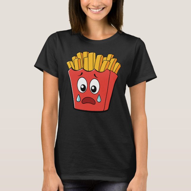 Camiseta Design de vetor de Comida rápida e triste (Frente)