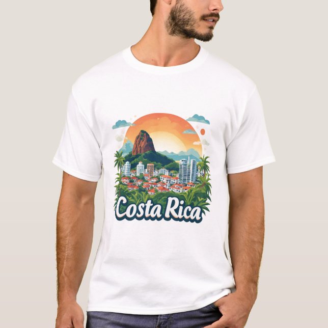 Camiseta Design de Viagem da Costa Rica 🗺️ (Frente)