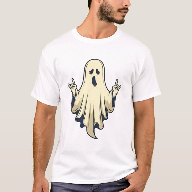 Camiseta Design de Vibes Legais e Assustadores de Halloween (Frente)