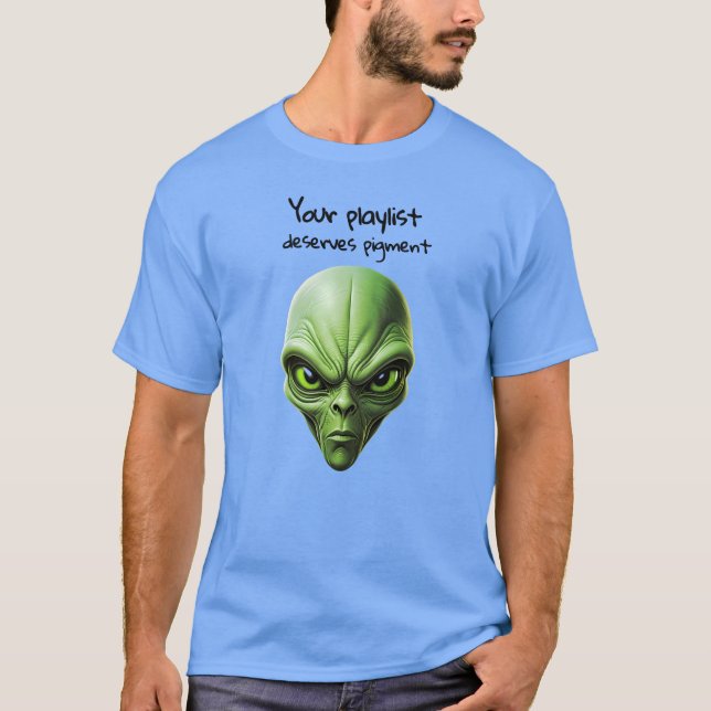 Camiseta design de vibes musicais "Meu alienígena e Minha p (Frente)