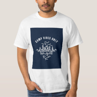 Camiseta design de vibrações de acampamento apenas.