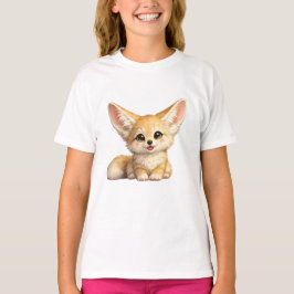 Camiseta Design de Vibrações Positivas de Raposa Fennec Fel