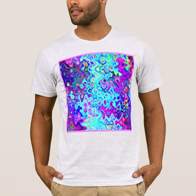 Camiseta Design de Vibrante Expressivo com Padrão de abstra (Frente)