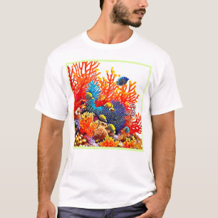 Camiseta Design de vida no mar submarino colorida