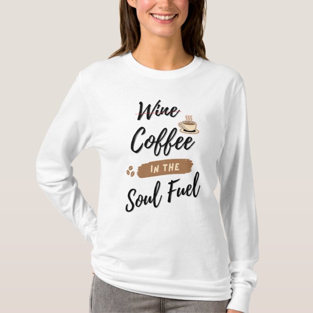 Camiseta Design de Vinho Enrolado Engraçado para Amantes de (Frente)