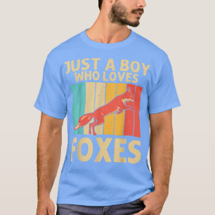 Camiseta Design De Vintage Fox Para Rapazes Crianças Anim D