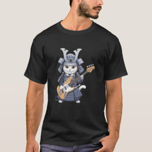 Camiseta Design de Violão de Violão de Gato Japonês