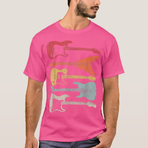 Camiseta Design De Violão, Estilo Retroativo, Presente Para