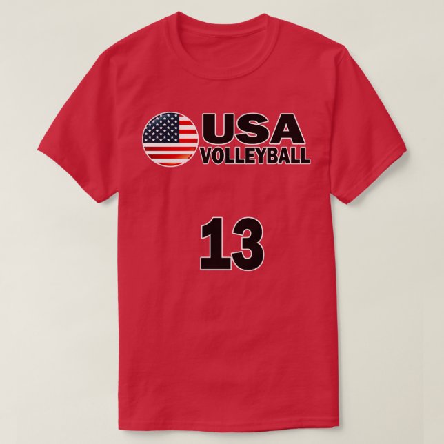 Camiseta DESIGN de Voleibol 13 dos EUA (Frente do Design)