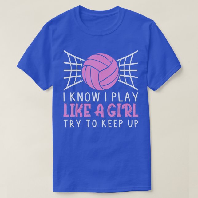 Camiseta Design De Voleibol Engraçado Para Mulheres (Frente do Design)