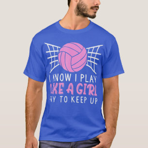 Camiseta Design De Voleibol Engraçado Para Mulheres