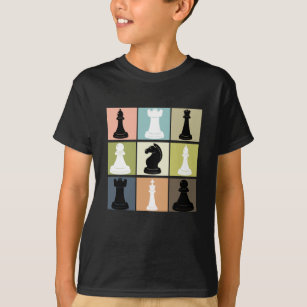 Vamos jogar xadrez engraçado jogador de xadrez retrô vintage tabuleiro de  xadrez design de camiseta