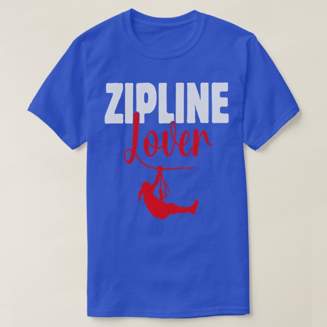 Camiseta Design de Zipline para Entusiastas Adventure TSh (Frente do Design)
