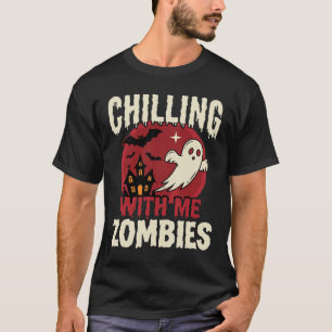 Camiseta Design de Zumbis Fantasmas Me Fazendo Tiritar no H