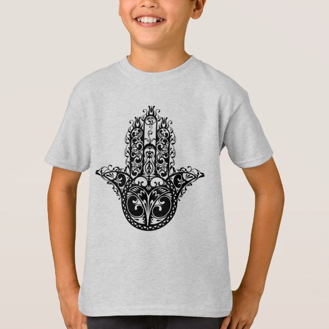 Camiseta Design decorativo de Hamsa (Frente)