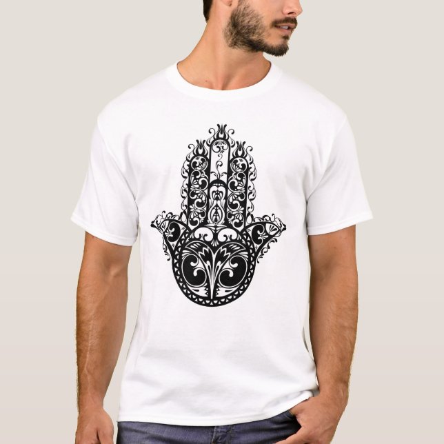 Camiseta Design decorativo de Hamsa (Frente)