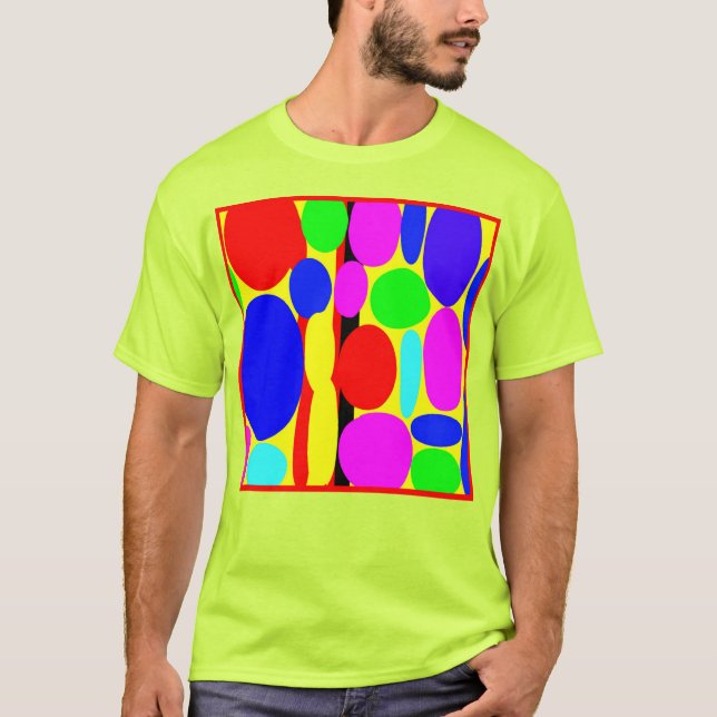 Camiseta Design dinâmico colorido (Frente)