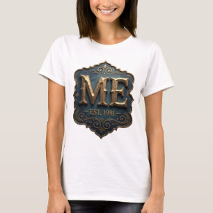 Camiseta Design Dinâmico Ouro ME EST 1991 Statement