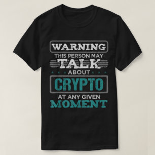 Camiseta Design Divertido de Alerta para Investidor de Crip