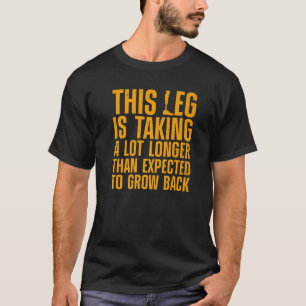 Camiseta Design Divertido de amputado de perna para homens