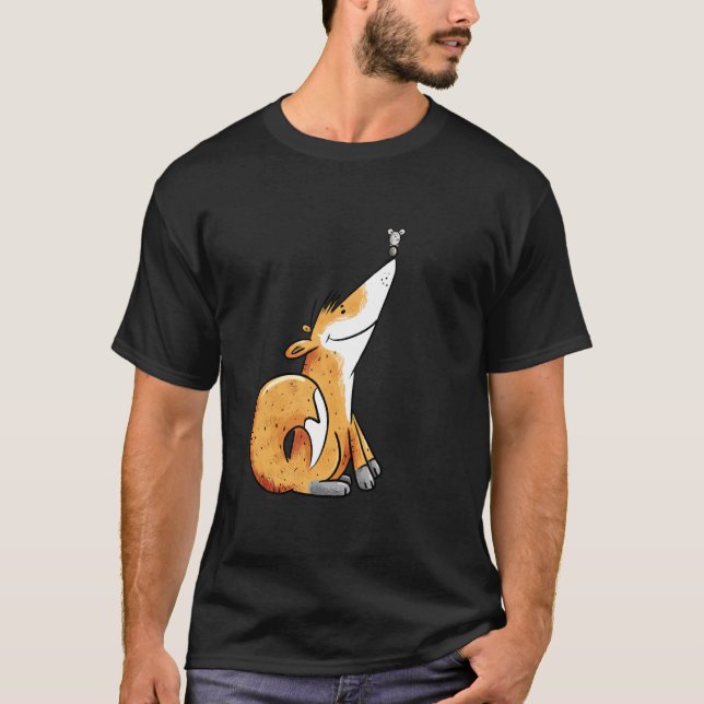 Camiseta Design Divertido de Animais da Floresta com Raposa (Frente)