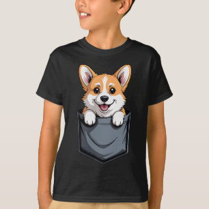 Camiseta Design Divertido de Corgi para Homens e Mulheres A