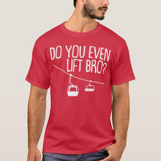Camiseta Design Divertido de Esqui e Snowboard para Homens