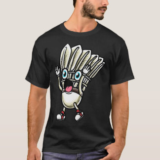 Camiseta Design Divertido de Jogador de Peteca de Badminton
