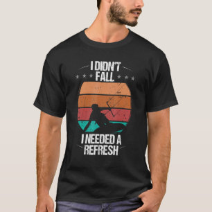 Camiseta Design Divertido de Kiteboarder Não Caí Humor Kite