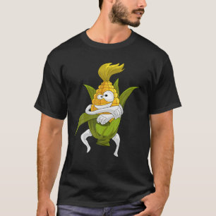 Camiseta Design Divertido de Milho para Homens e Mulheres M