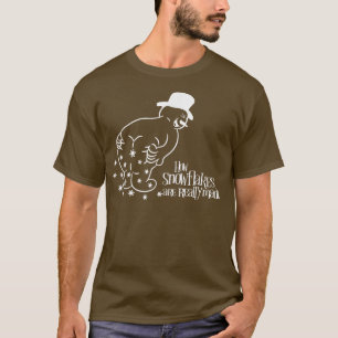 Camiseta Design Divertido de Natal Como os Flocos de Neve S