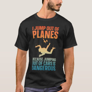 Camiseta Design Divertido de Paraquedismo para Homens Mulhe