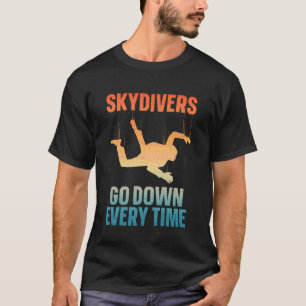 Camiseta Design Divertido de Paraquedista para Homens e Mul