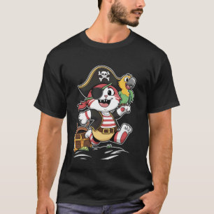 Camiseta Design Divertido de Pirata para Crianças Meninos B