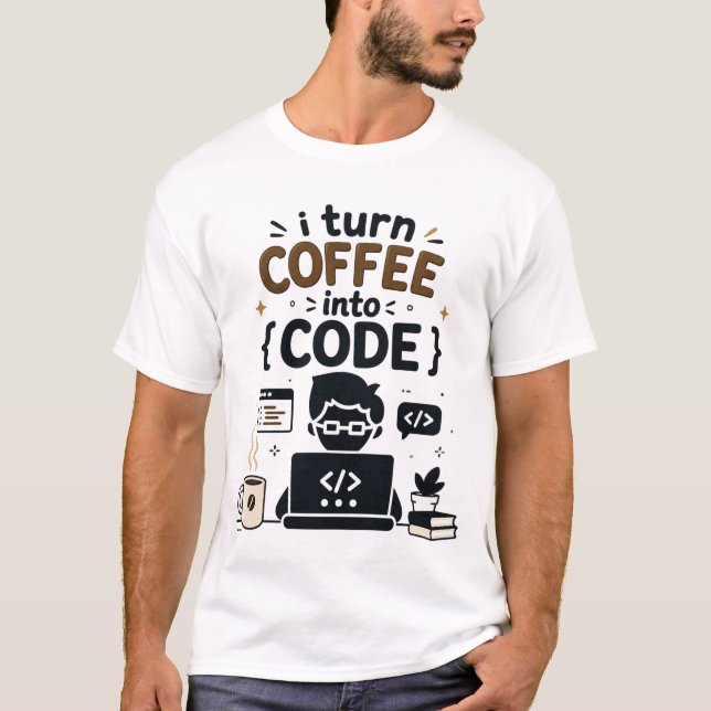 Camiseta Design Divertido de Programador (Frente)