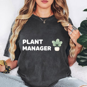 Camiseta Design Divertido de Vaso de Planta Verde para Gere