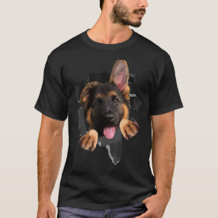 Camiseta Design Divertido para Amantes do Pastor Alemão par