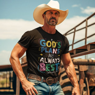Camiseta Design divino: Os Planos de Deuses São Sempre Melh