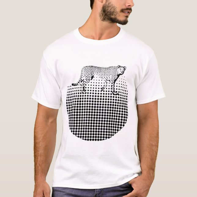 Camiseta Design do abstrato do ponto da chita (Frente)