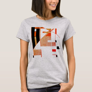 Camiseta Design do Abstrato Preto Laranja-Lotado