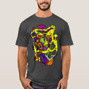 Camiseta Design do abstrato surreal em várias cores