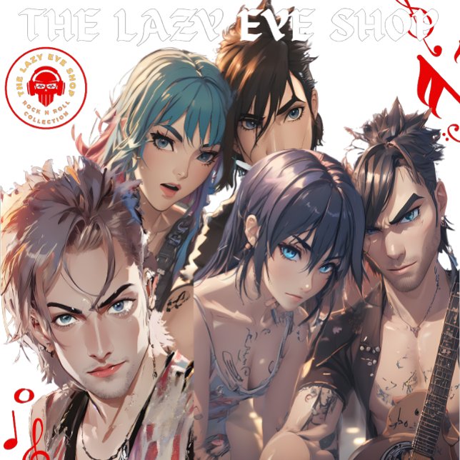 Camiseta design do American Anime Rocker Collage 2025 (Criador carregado)