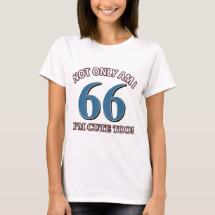 Camiseta Design do aniversário das pessoas de 66 anos